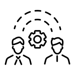Employee relation icon in line style