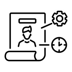 Employee sop icon in linear style