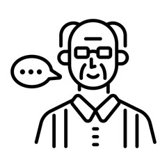 Mentorship icon in line style 