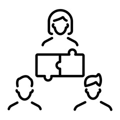 A linear icon of problem solving 