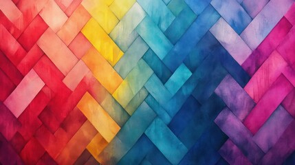 Fototapeta premium a painting of a multicolored weave pattern