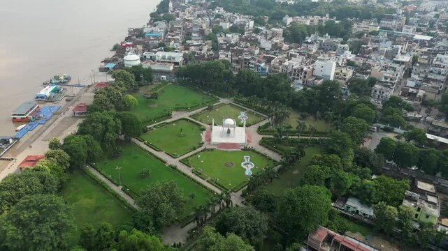 Sant Ravidas Smarak Park near assi ght bird eye in varanasi in india