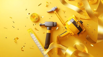 Yellow Hammer Tools and Confetti
