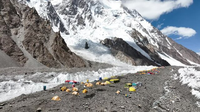 Aerial views at K2 Base Camp, Pakistan