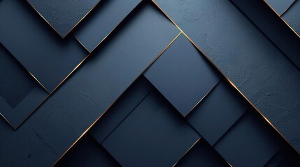 Fototapeta premium a dark blue wall with gold lines on it