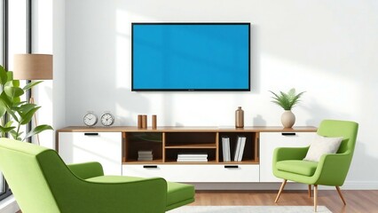 modern living room with sofa