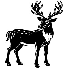 Fototapeta premium deer silhouette vector