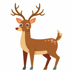 Obraz premium deer with a christmas tree