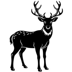 Obraz premium deer silhouette vector
