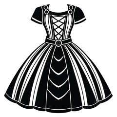 wedding dress vector illustration