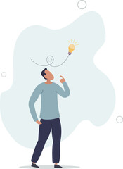 Rethink or think again to make change for better result, thinking new way to solve problem or make decisions,flat design with people.