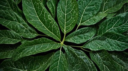 Fototapeta premium close up of green leaf