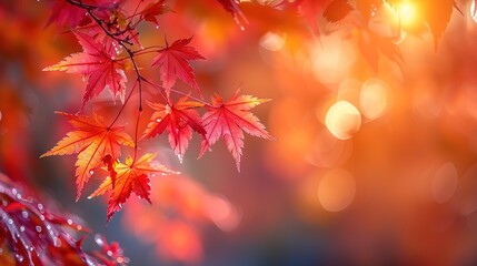 Fototapeta premium Simple Design in Autumn Background - a charming and serene visual. The simple yet elegant design against the backdrop of autumn creates a captivating and peaceful scene.