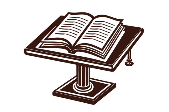 recommend clip art: Textbook stand vector silhouette