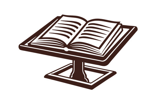 recommend clip art: Textbook stand vector silhouette