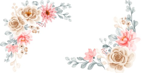 High quality flowers background, Flowers on white background illustration