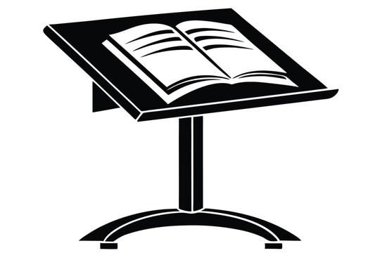 recommend clip art: Textbook stand vector silhouette