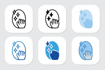 Fototapeta premium Cleaning icons with various design styles