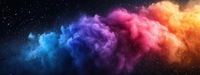 Obraz premium a group of colorful clouds in the sky