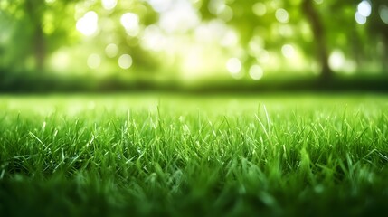 Close-up of Lush Green Grass