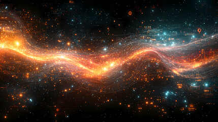 Obraz premium Abstract sci-fi style background image,Modern sci-fi science image