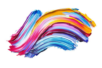 Fototapeta premium Colorful abstract paint strokes on a white background, perfect for artistic and design projects.
