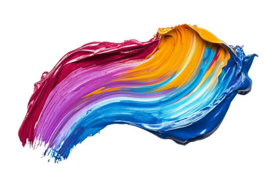 Abstract Swirl of Color: A vibrant and dynamic abstract painting featuring a swirling brushstroke of vibrant colors - red, orange, yellow, blue, and purple - creating a visually captivating piece.