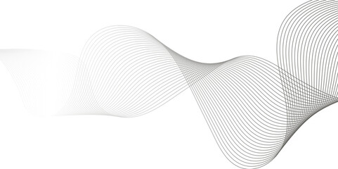 Fototapeta premium Abstract wavy lines flowing curve gradient color on transparent background. Abstract white background colorful lines. modern wavy stripes on white background isolated. 