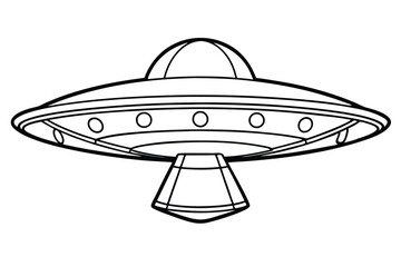 UFO vector line art