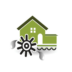 House care,house logo,home logo,eco,green,vector logo template