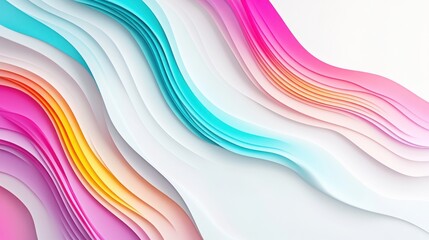 Abstract Colorful Waves Design