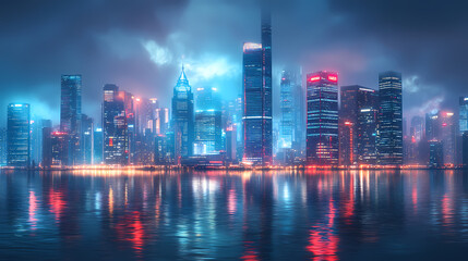 Obraz premium Abstract sci-fi style background image,Modern sci-fi science image