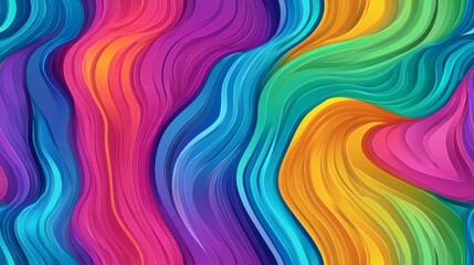 Vibrant Colorful Abstract Wavy Background Design