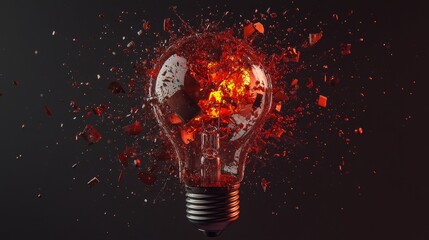 Explosive Creativity: A Dynamic Representation of Innovation and Destruction in a Light Bulb