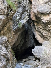Mlinarica gorge or Mlinarica Canyon, Trenta (Triglav National Park, Slovenia) - Die Flussbetten von Mlinarica oder Tröge der Mlinarica, Trenta (Triglav-Nationalpark, Slowenien) - Korita Mlinarice