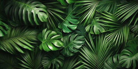 Lush Green Palm Background for Various Projects