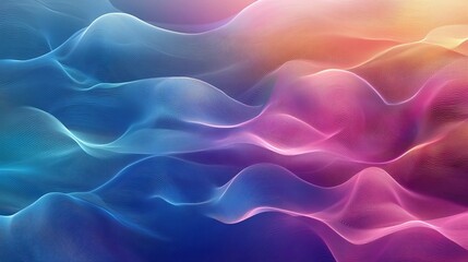 Vibrant Abstract Waves in Blue and Pink Tones