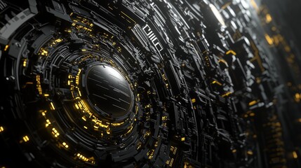 Ethereal Ray Tracing Hostile AI: Abstract Robotic Machinery Close-Up