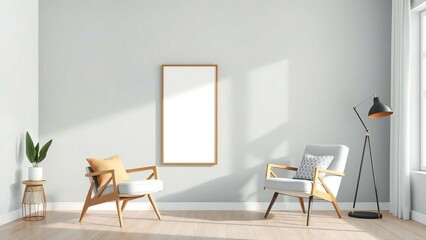 interior of a room with a chair