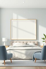 Obraz premium modern living room with bed