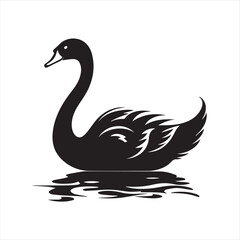 black swan on white,swan, bird, animal, vector, illustration, water, silhouette, symbol, love, lake, nature, art, duck, birds, cartoon, drawing, feather, black, beak, icon, design, wing, swimming, swa