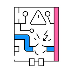 electrical networks repair line icon vector. electrical networks repair sign. isolated symbol illustration