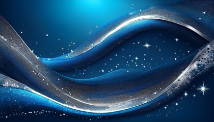 abstract blue background with silver dust