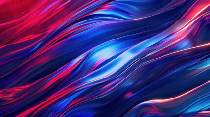 A colorful wave of light with blue and red colors