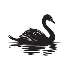 black swan on white,swan, bird, animal, vector, illustration, water, silhouette, symbol, love, lake, nature, art, duck, birds, cartoon, drawing, feather, black, beak, icon, design, wing, swimming, swa