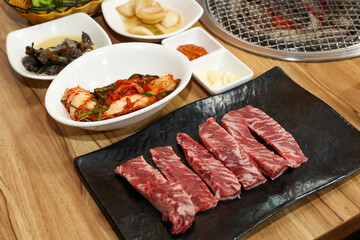 Korean beef. The raw beef ribs