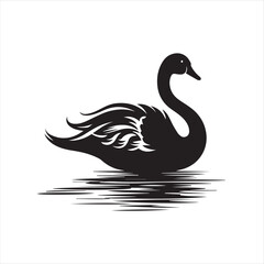 black swan on white,swan, bird, animal, vector, illustration, water, silhouette, symbol, love, lake, nature, art, duck, birds, cartoon, drawing, feather, black, beak, icon, design, wing, swimming, swa