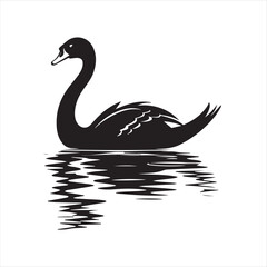 black swan on white,swan, bird, animal, vector, illustration, water, silhouette, symbol, love, lake, nature, art, duck, birds, cartoon, drawing, feather, black, beak, icon, design, wing, swimming, swa
