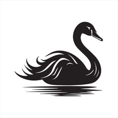 black swan on white,swan, bird, animal, vector, illustration, water, silhouette, symbol, love, lake, nature, art, duck, birds, cartoon, drawing, feather, black, beak, icon, design, wing, swimming, swa