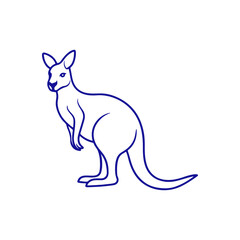 Kangaroo icon. Outline kangaroo vector icon for web design isolated on white background